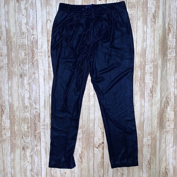 Elie Tahari Midnight Deep Blue Velvet Alana Pants - Picture 8 of 8